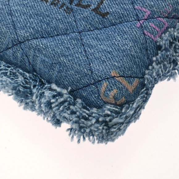 CHANEL Chanel Chain Pochette Blue AP2602 Women's Denim Shoulder Bag - Picture 9 of 13